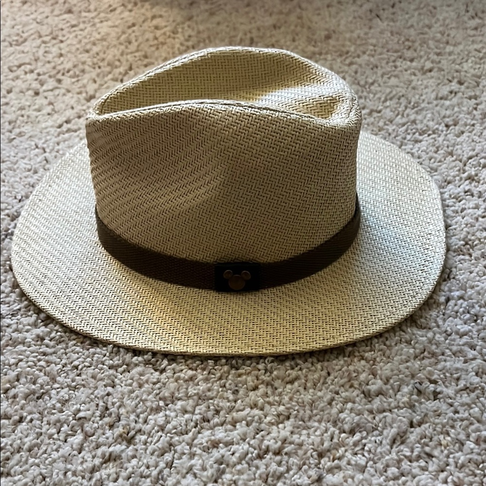 Stylish Cream Fedora Hat with Brown Band